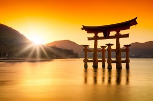 Torii in Miyajima Japan